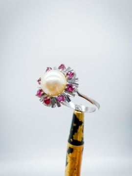 Yakutlu İnci Yüzük