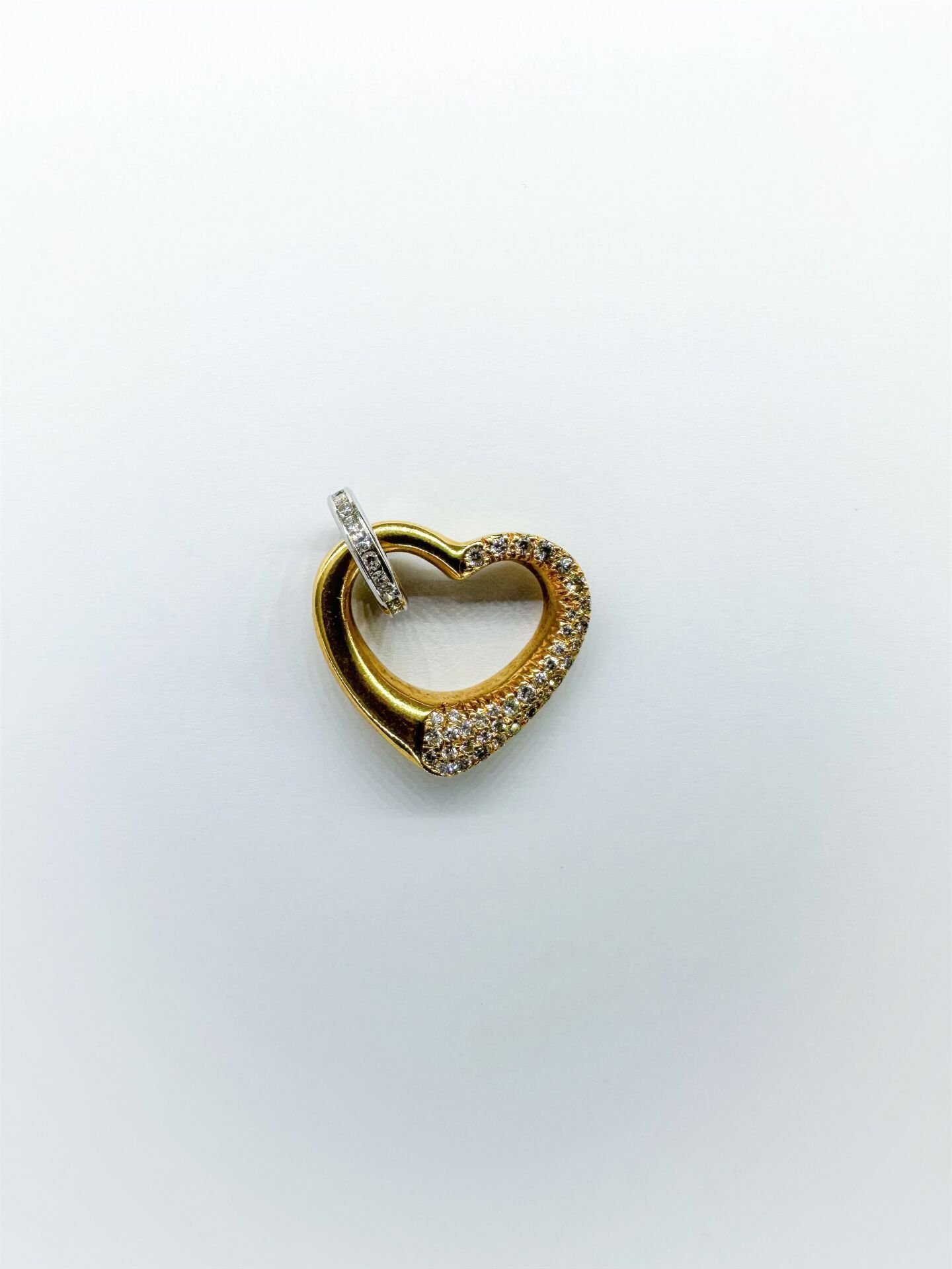 Pırlantalı Kalp Kolye Ucu