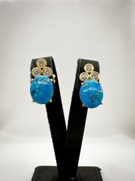 Firuze ve Pırlantalı Küpe