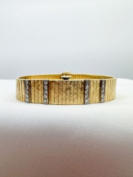 Pırlantalı Altın Saat Bileklik