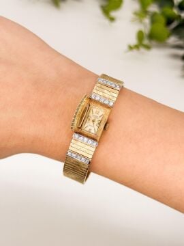Pırlantalı Altın Saat Bileklik