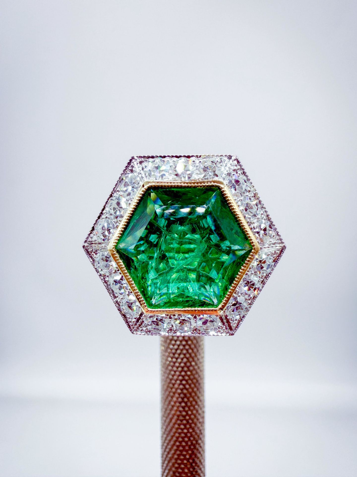 Cadillac Pırlantalı Zümrüt Yüzük