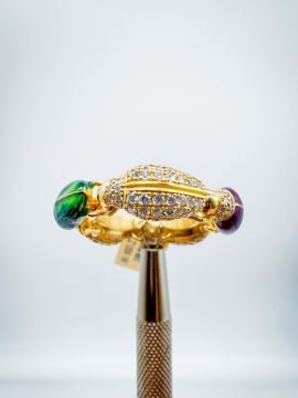 Skarab Mineli Pırlanta Yüzük