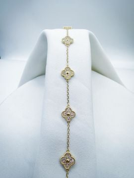 Pırlantalı Yonca Bileklik